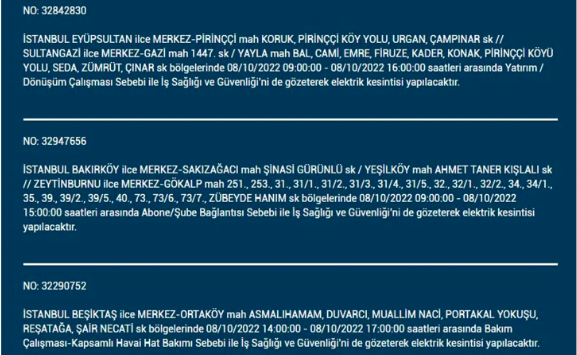 İstanbul'da elektrik kesintisi! BEDAŞ 7 Ekim Cuma elektrik kesintilerinin yapılacağı ilçeleri açıkladı! - Sayfa 27