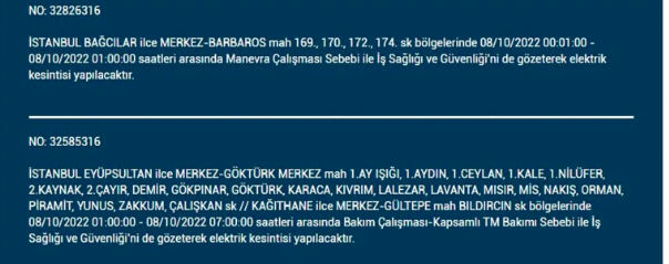 İstanbul'da elektrik kesintisi! BEDAŞ 7 Ekim Cuma elektrik kesintilerinin yapılacağı ilçeleri açıkladı! - Sayfa 24