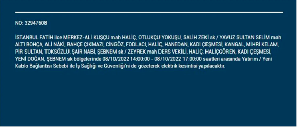 İstanbul'da elektrik kesintisi! BEDAŞ 7 Ekim Cuma elektrik kesintilerinin yapılacağı ilçeleri açıkladı! - Sayfa 13