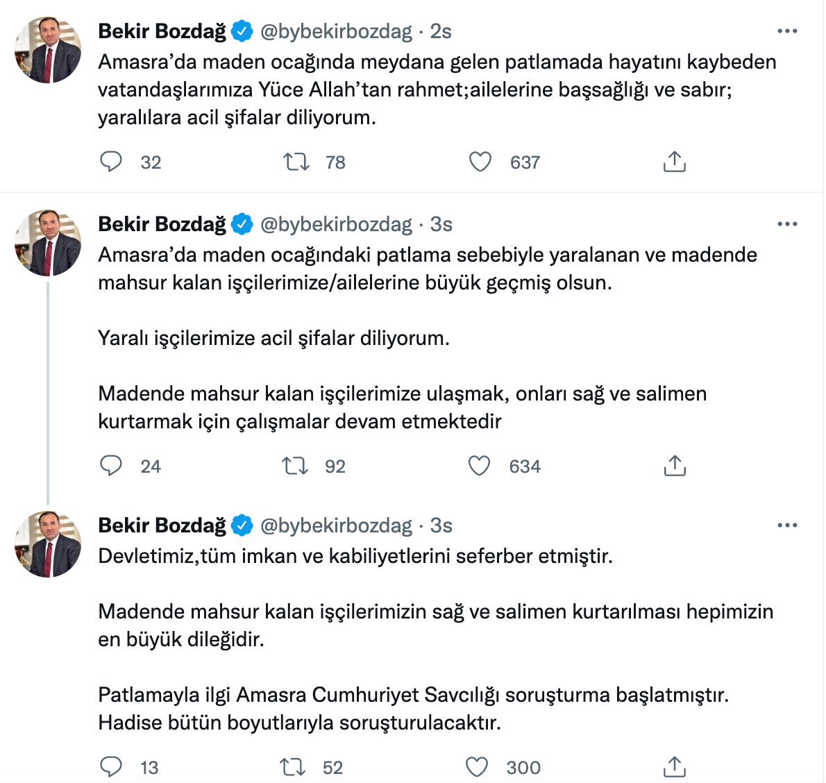 Bartın’da yaşanan patlamanın ardından siyasiler ‘başsağlığı’ mesajı yayımladı - Sayfa 6