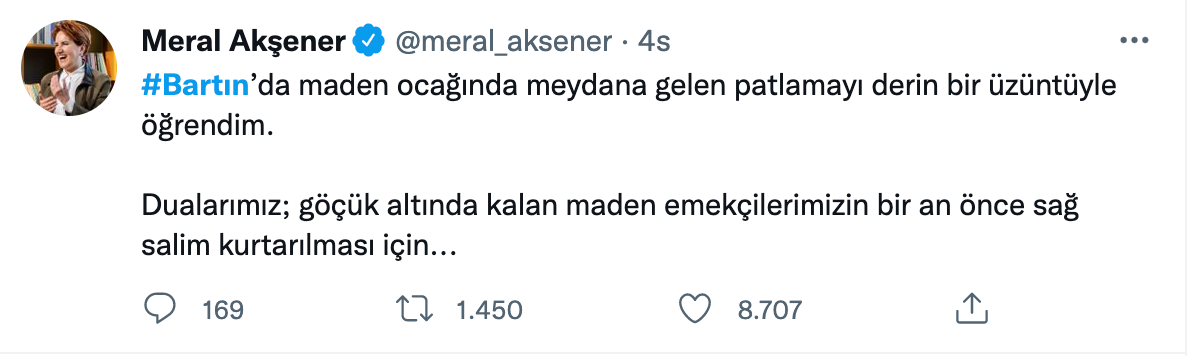 Bartın’da yaşanan patlamanın ardından siyasiler ‘başsağlığı’ mesajı yayımladı - Sayfa 14