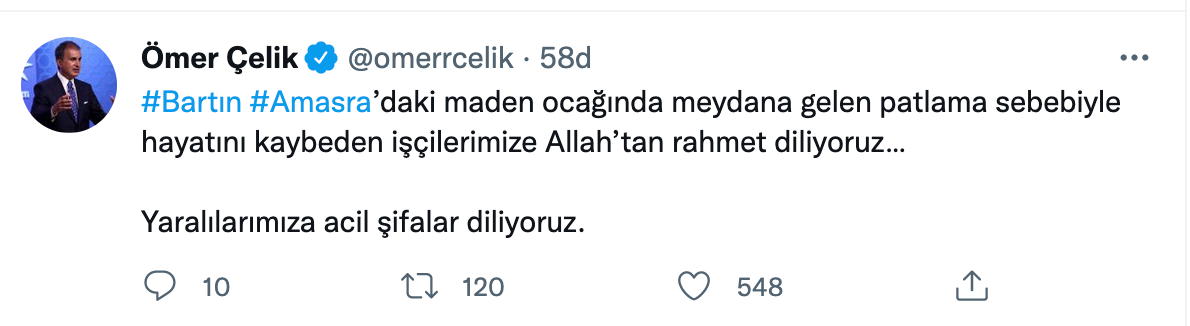 Bartın’da yaşanan patlamanın ardından siyasiler ‘başsağlığı’ mesajı yayımladı - Sayfa 5