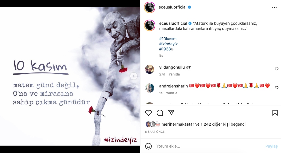 Ünlü isimlerden '10 Kasım Atatürk'ü Anma Günü' paylaşımları - Sayfa 29