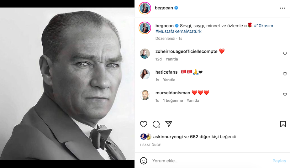 Ünlü isimlerden '10 Kasım Atatürk'ü Anma Günü' paylaşımları - Sayfa 30