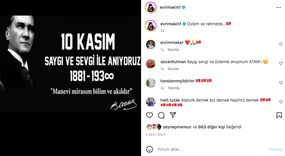 Ünlü isimlerden '10 Kasım Atatürk'ü Anma Günü' paylaşımları - Sayfa 11