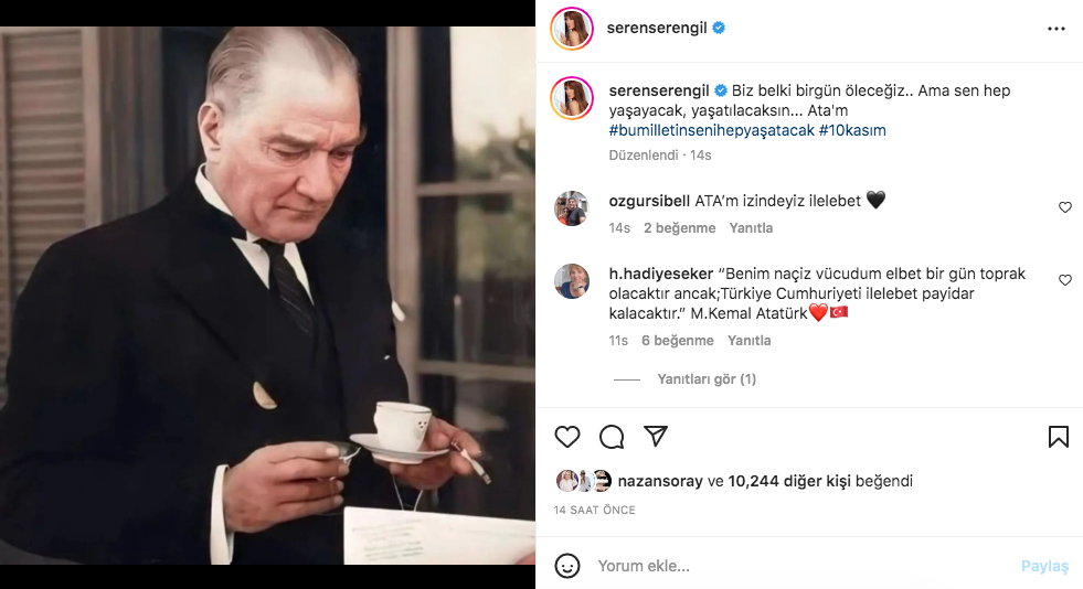 Ünlü isimlerden '10 Kasım Atatürk'ü Anma Günü' paylaşımları - Sayfa 43