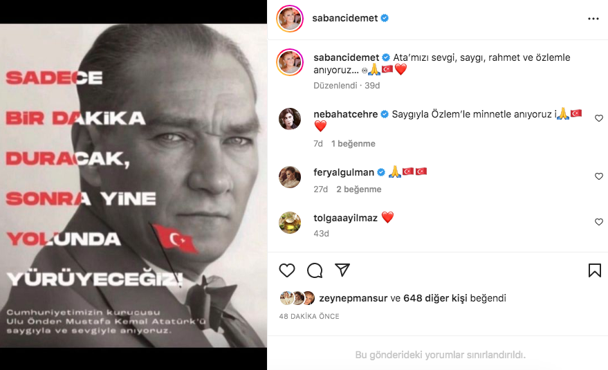 Ünlü isimlerden '10 Kasım Atatürk'ü Anma Günü' paylaşımları - Sayfa 40