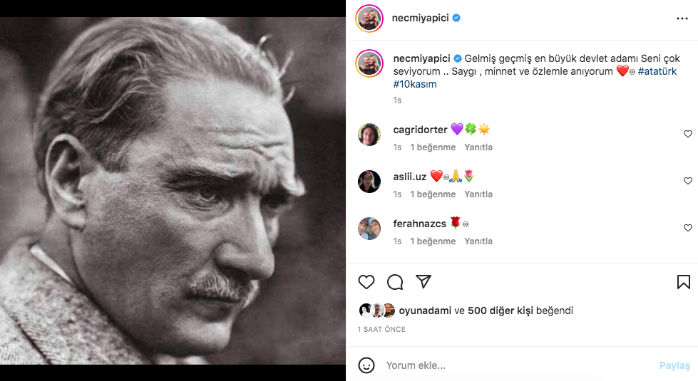 Ünlü isimlerden '10 Kasım Atatürk'ü Anma Günü' paylaşımları - Sayfa 13