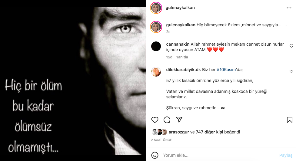 Ünlü isimlerden '10 Kasım Atatürk'ü Anma Günü' paylaşımları - Sayfa 12