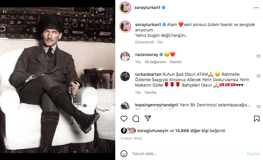 Ünlü isimlerden '10 Kasım Atatürk'ü Anma Günü' paylaşımları - Sayfa 5