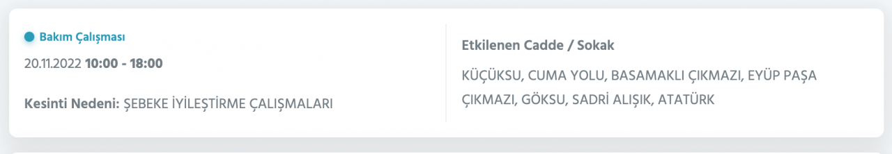 İstanbul’da 20 ilçede elektrikler kesilecek (20 KASIM PAZAR 2022) - Sayfa 19
