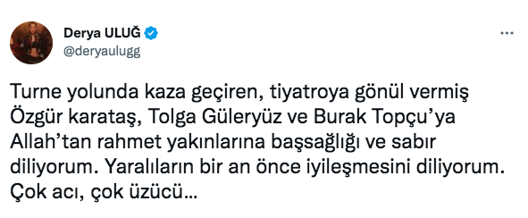 Tolga Güleryüz, Burak Topçu ve Özgür Karataş'ın hayatını kaybettiği Amasya'daki korkunç kazanın ardından ünlü isimlerden taziye mesajları - Sayfa 7