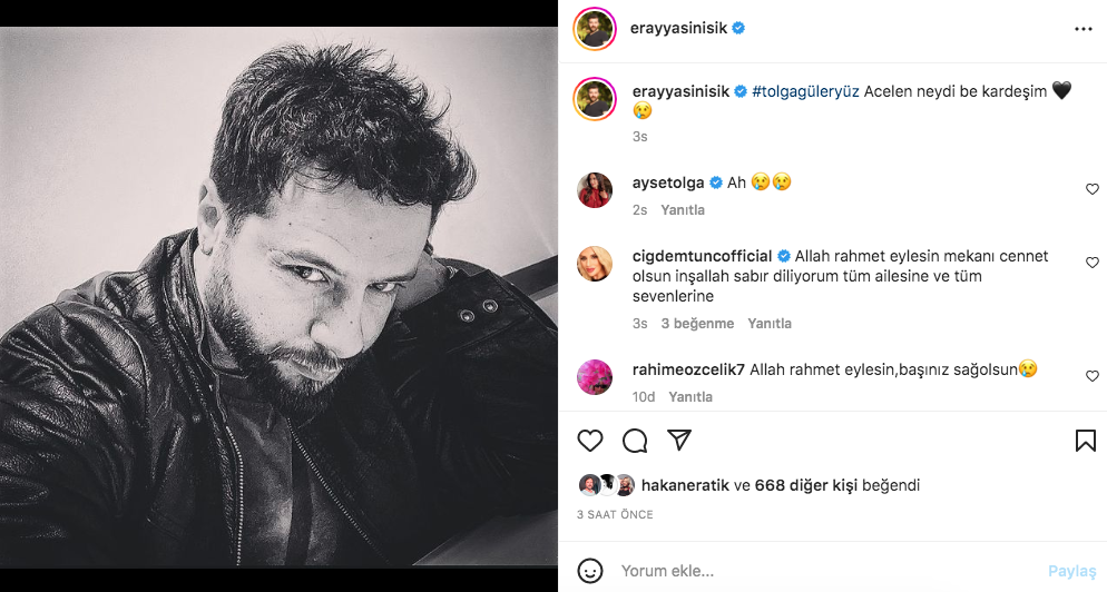 Tolga Güleryüz, Burak Topçu ve Özgür Karataş'ın hayatını kaybettiği Amasya'daki korkunç kazanın ardından ünlü isimlerden taziye mesajları - Sayfa 24