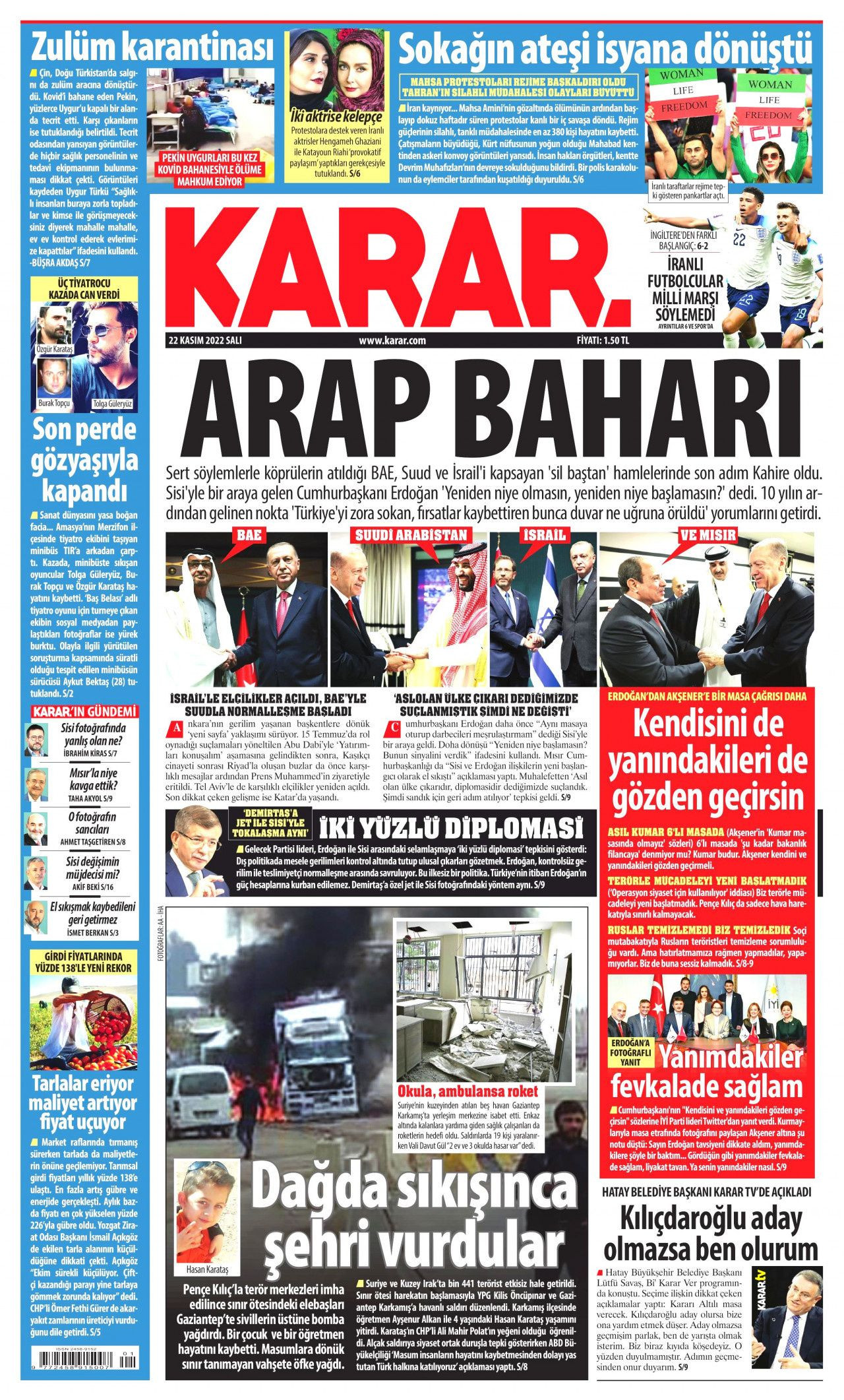 22 Kasım 2022 gazete manşetleri | ABD'nin YPG'si yine çocuk katletti - Sayfa 12