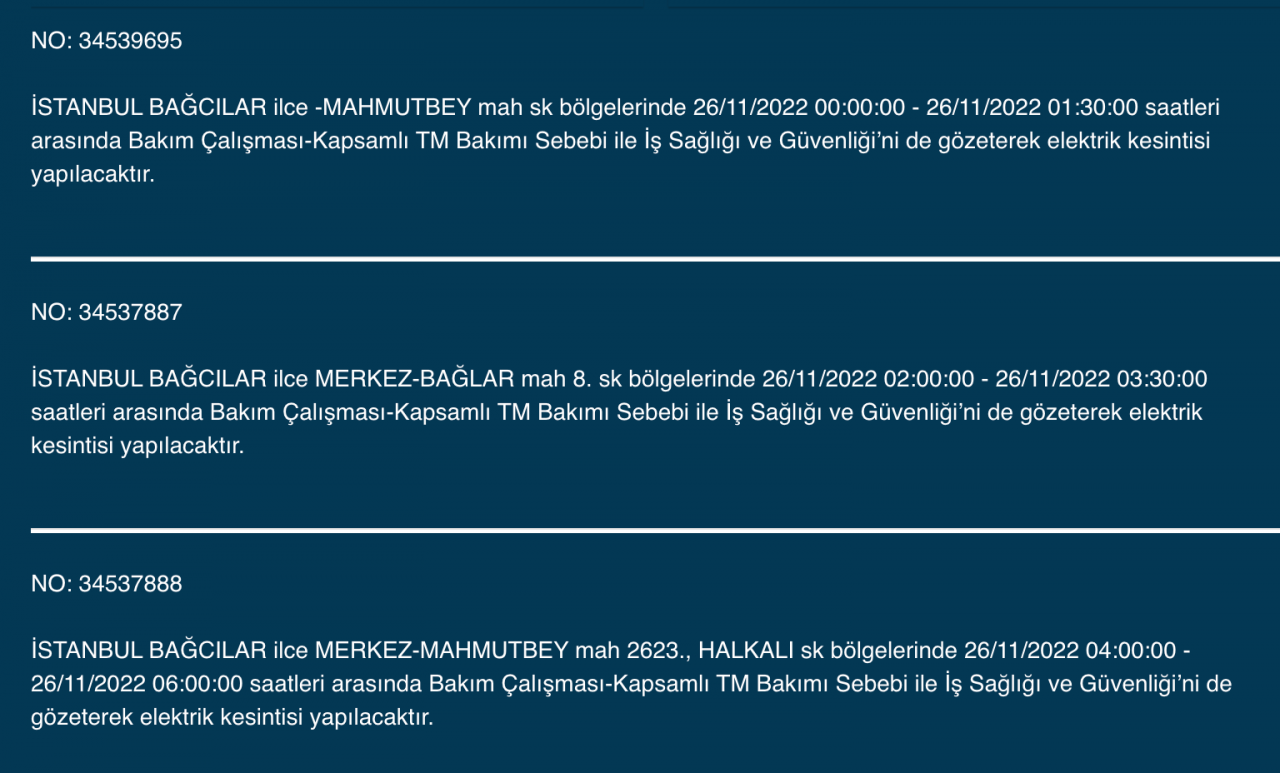 İstanbul’un bu ilçelerinde oturanlar dikkat! (26 KASIM CUMARTESİ) - Sayfa 5