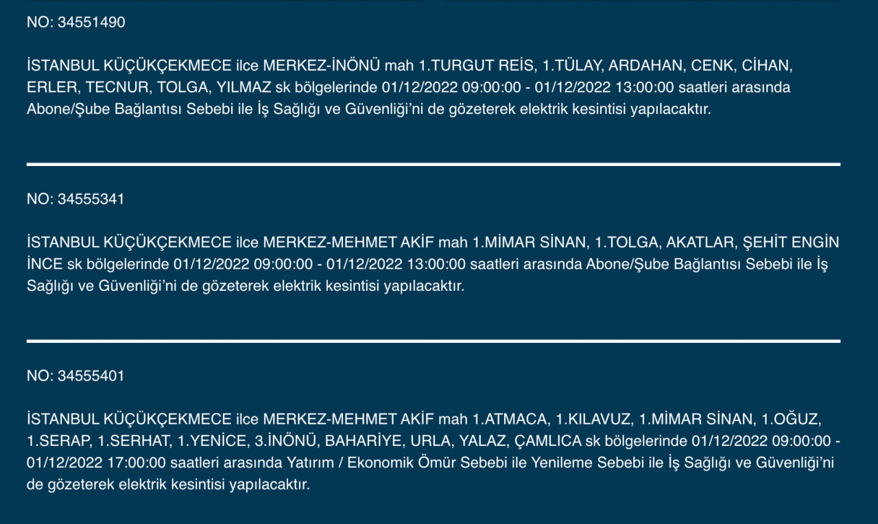 İstanbul'da 27 ilçe listeye alındı! (1 ARALIK PERŞEMBE) - Sayfa 22