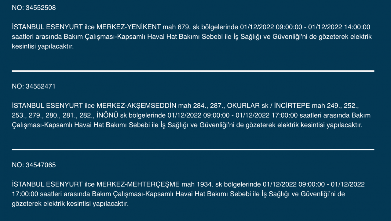 İstanbul'da 27 ilçe listeye alındı! (1 ARALIK PERŞEMBE) - Sayfa 15