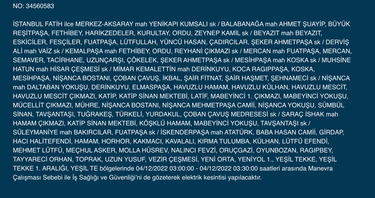 İstanbul'da hafta sonu 18 ilçe karanlığa gömülecek - Sayfa 12