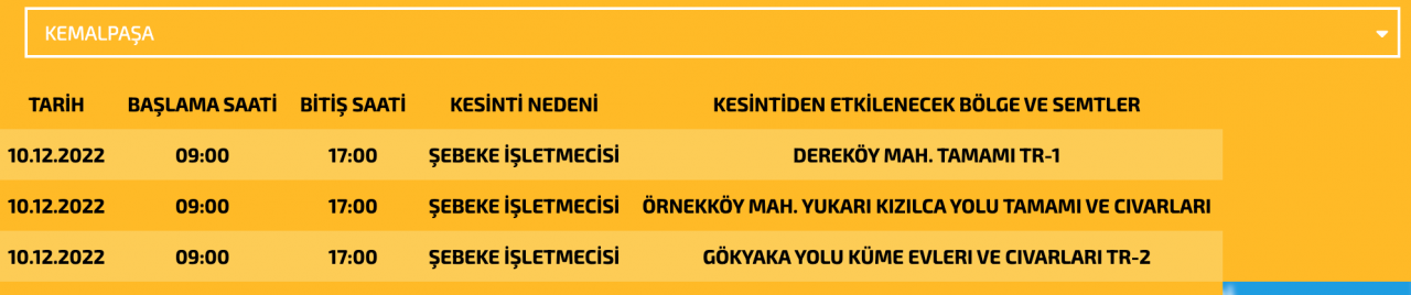 İzmir’in 18 ilçesi listede (10 ARALIK) - Sayfa 11