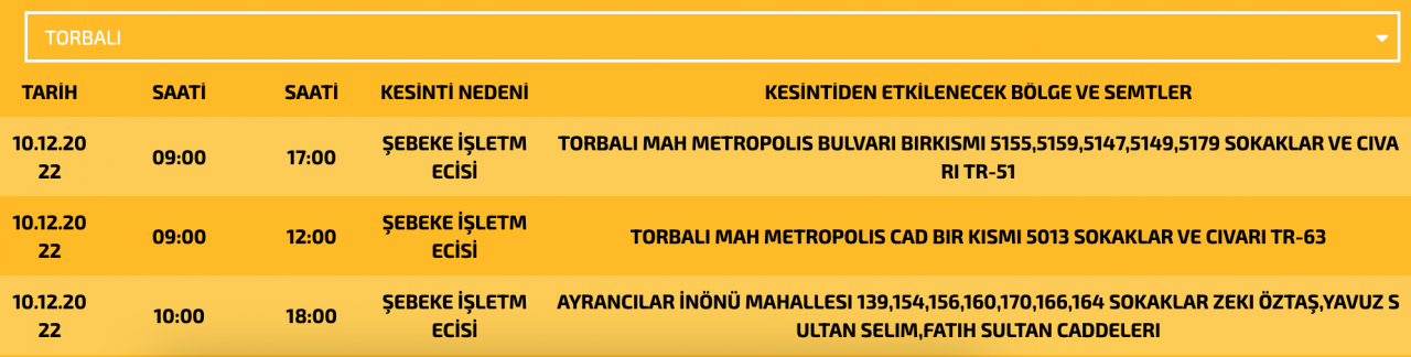 İzmir’in 18 ilçesi listede (10 ARALIK) - Sayfa 16