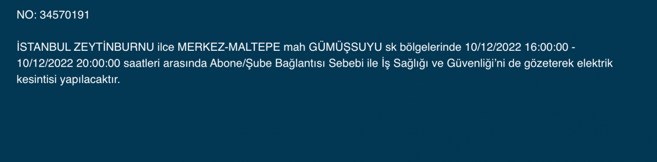 İstanbul’un 27 ilçesinde elektrik kesintisi (10 ARALIK) - Sayfa 23