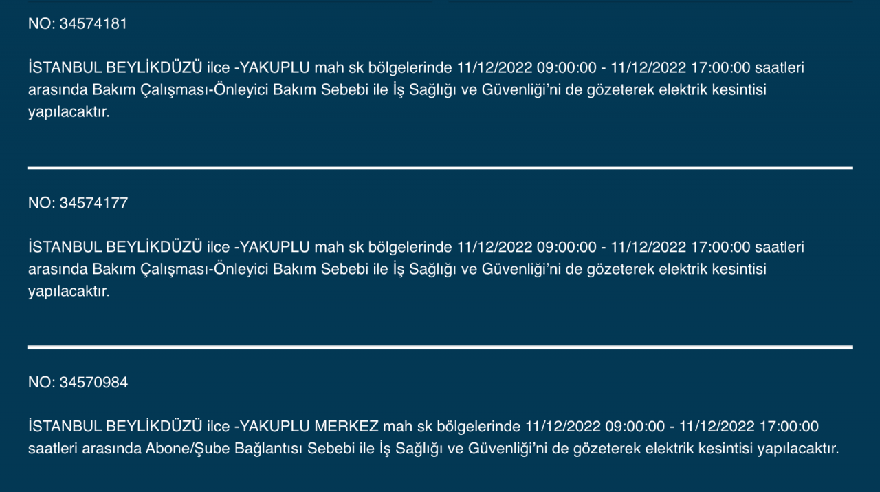 İstanbul’da uzun süreli elektrik kesintisi (11 ARALIK PAZAR) - Sayfa 6
