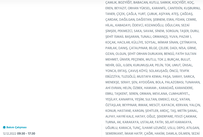 Ankara'da elektrik kesintisi uyarısı (12 Aralık Pazartesi) - Sayfa 31