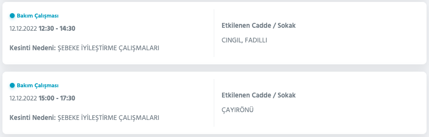 Ankara'da elektrik kesintisi uyarısı (12 Aralık Pazartesi) - Sayfa 40