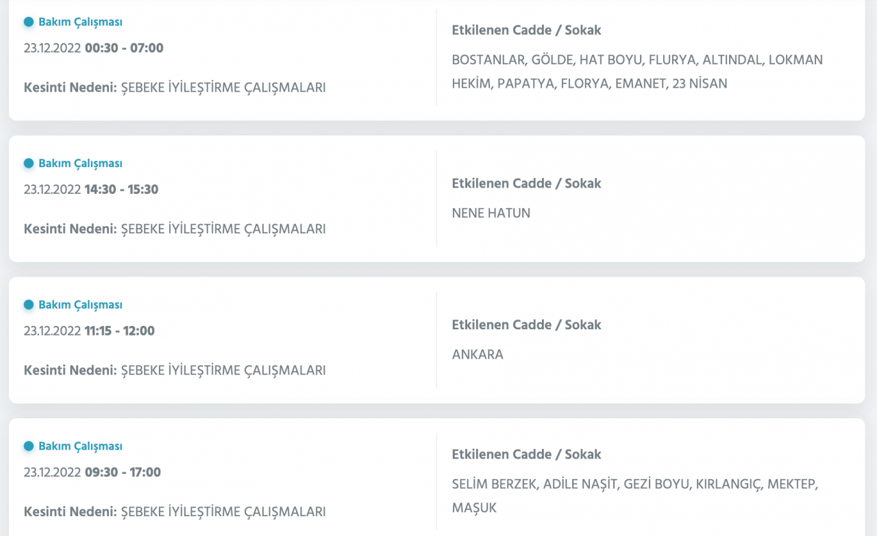 İstanbul’da geniş çaplı elektrik kesintisi (23 ARALIK) - Sayfa 29