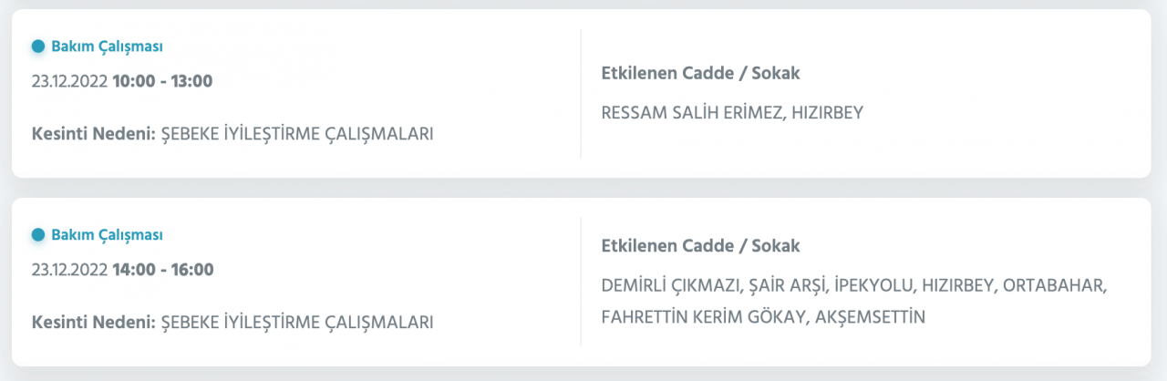 İstanbul’da geniş çaplı elektrik kesintisi (23 ARALIK) - Sayfa 26