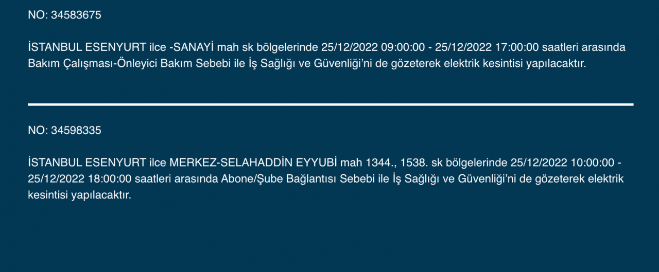 İstanbul'da çok sayıda ilçeye uyarı (25 ARALIK) - Sayfa 16