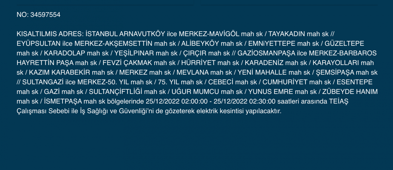 İstanbul'da çok sayıda ilçeye uyarı (25 ARALIK) - Sayfa 19