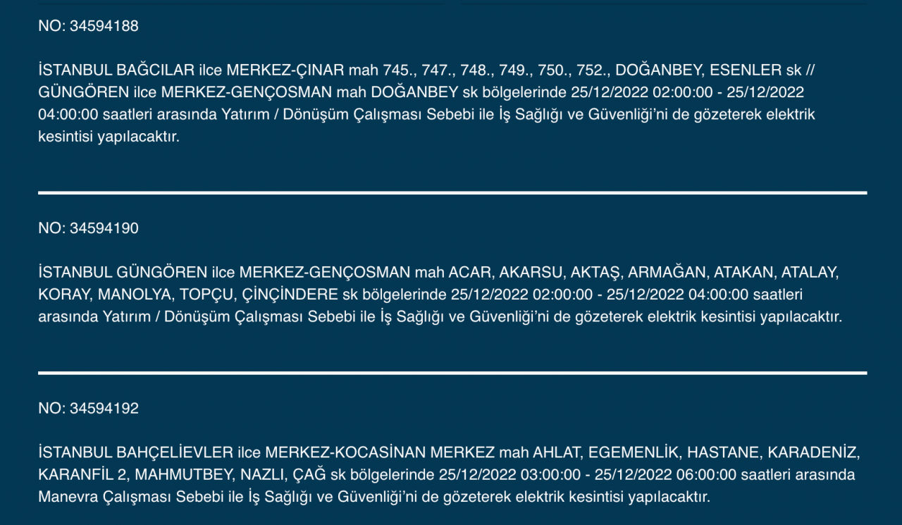 İstanbul'da çok sayıda ilçeye uyarı (25 ARALIK) - Sayfa 21