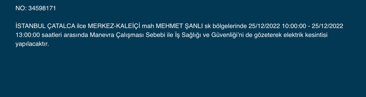 İstanbul'da çok sayıda ilçeye uyarı (25 ARALIK) - Sayfa 15