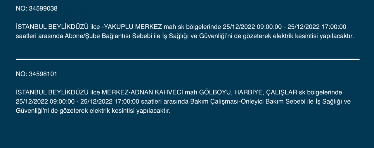 İstanbul'da çok sayıda ilçeye uyarı (25 ARALIK) - Sayfa 13