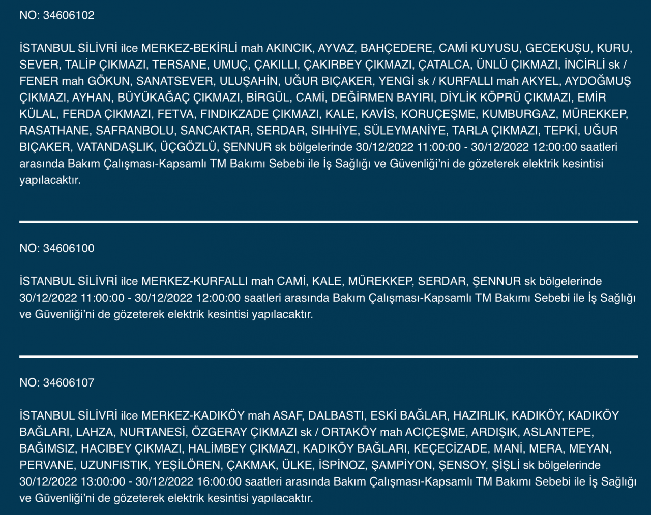 İstanbul'da uzun süreli elektrik kesintisi (30 ARALIK) - Sayfa 20