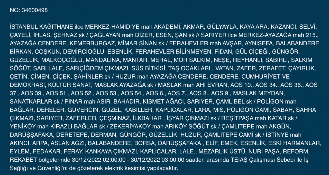 İstanbul'da uzun süreli elektrik kesintisi (30 ARALIK) - Sayfa 17