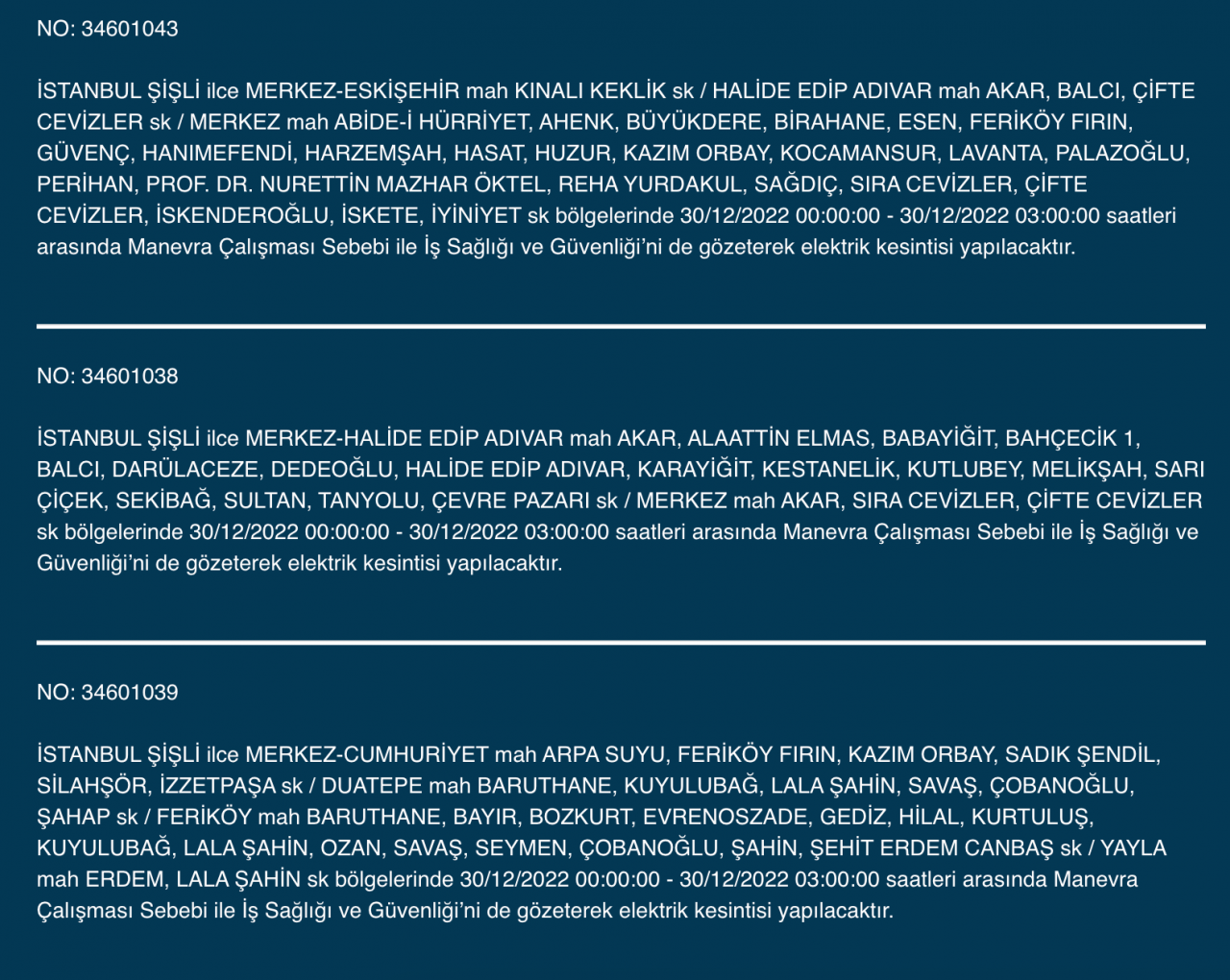 İstanbul'da uzun süreli elektrik kesintisi (30 ARALIK) - Sayfa 21