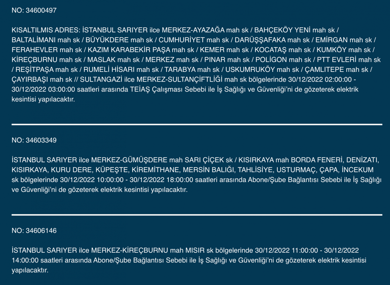 İstanbul'da uzun süreli elektrik kesintisi (30 ARALIK) - Sayfa 18