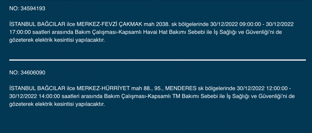 İstanbul'da uzun süreli elektrik kesintisi (30 ARALIK) - Sayfa 5