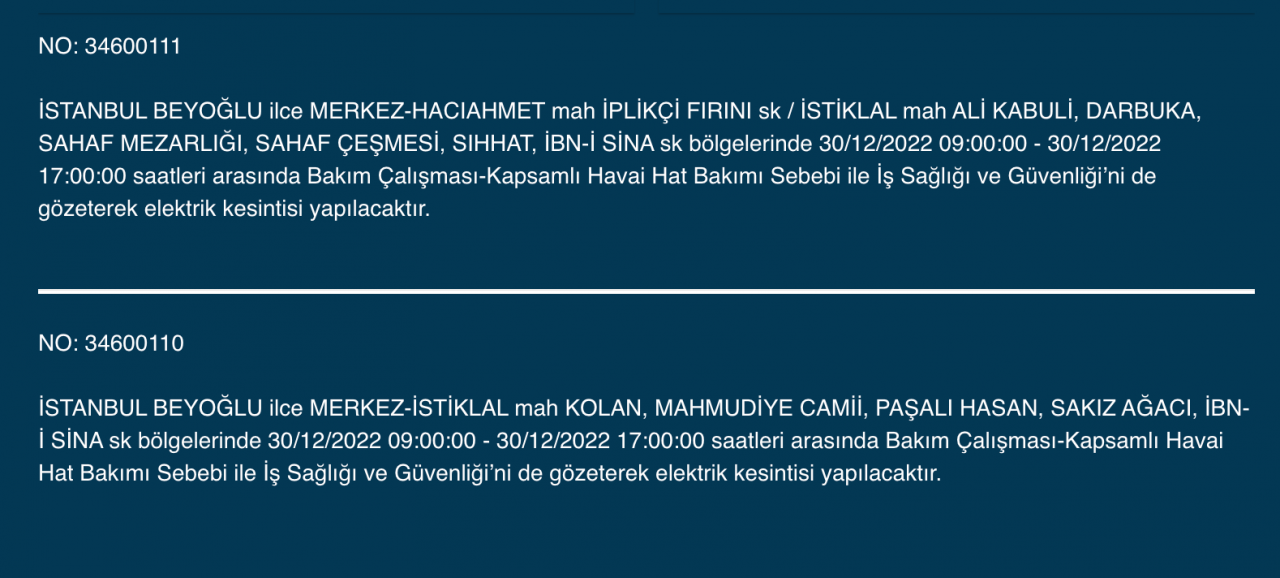 İstanbul'da uzun süreli elektrik kesintisi (30 ARALIK) - Sayfa 9