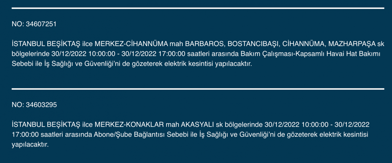 İstanbul'da uzun süreli elektrik kesintisi (30 ARALIK) - Sayfa 7