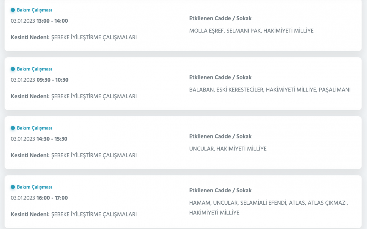 İstanbul’un çok sayıda ilçesinde elektrikler kesilecek (3 OCAK) - Sayfa 36