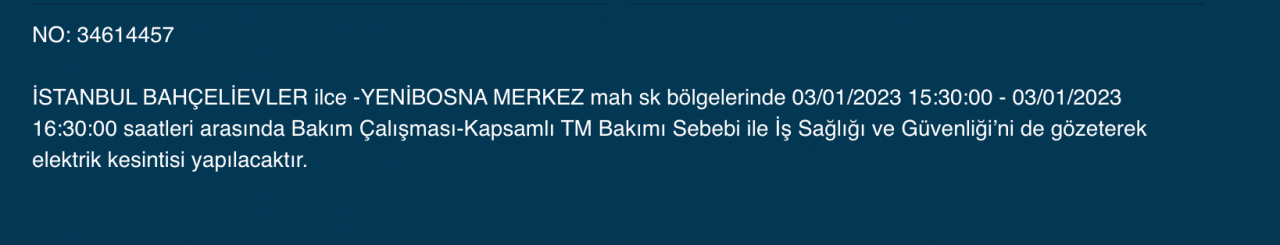 İstanbul’un çok sayıda ilçesinde elektrikler kesilecek (3 OCAK) - Sayfa 5
