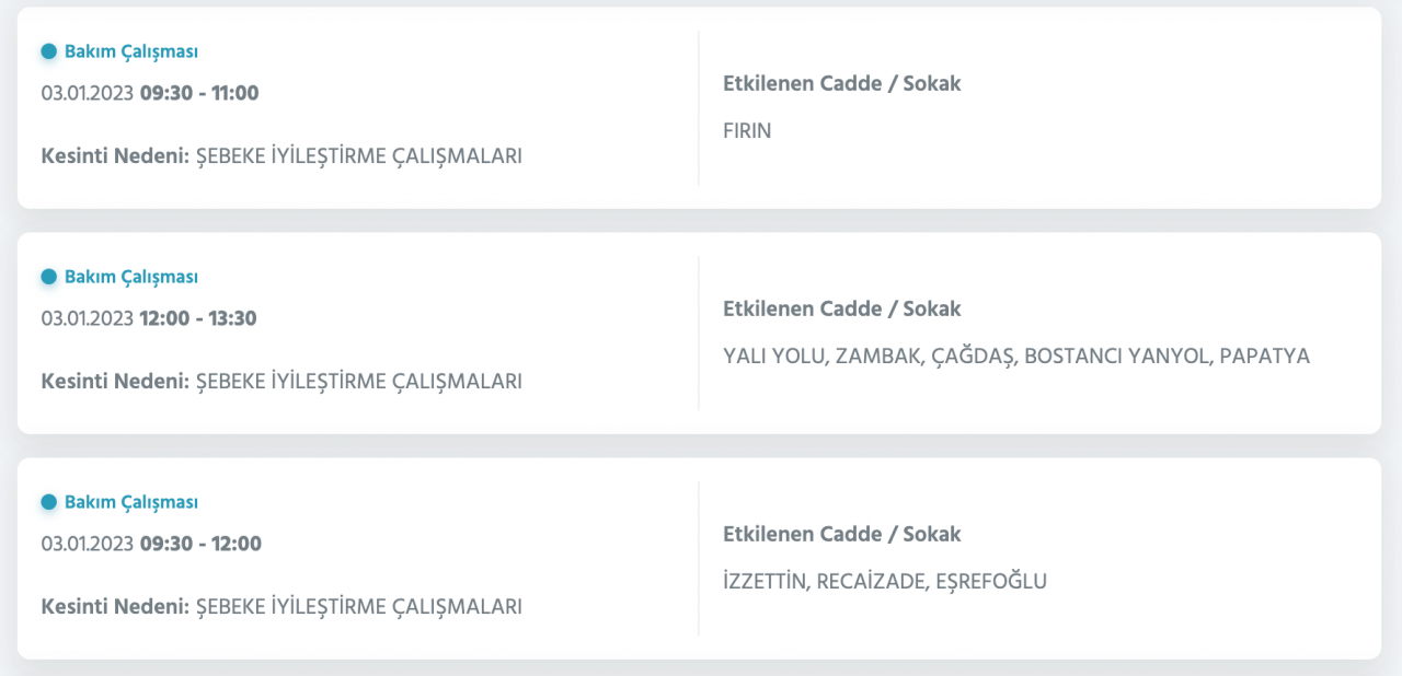 İstanbul’un çok sayıda ilçesinde elektrikler kesilecek (3 OCAK) - Sayfa 27