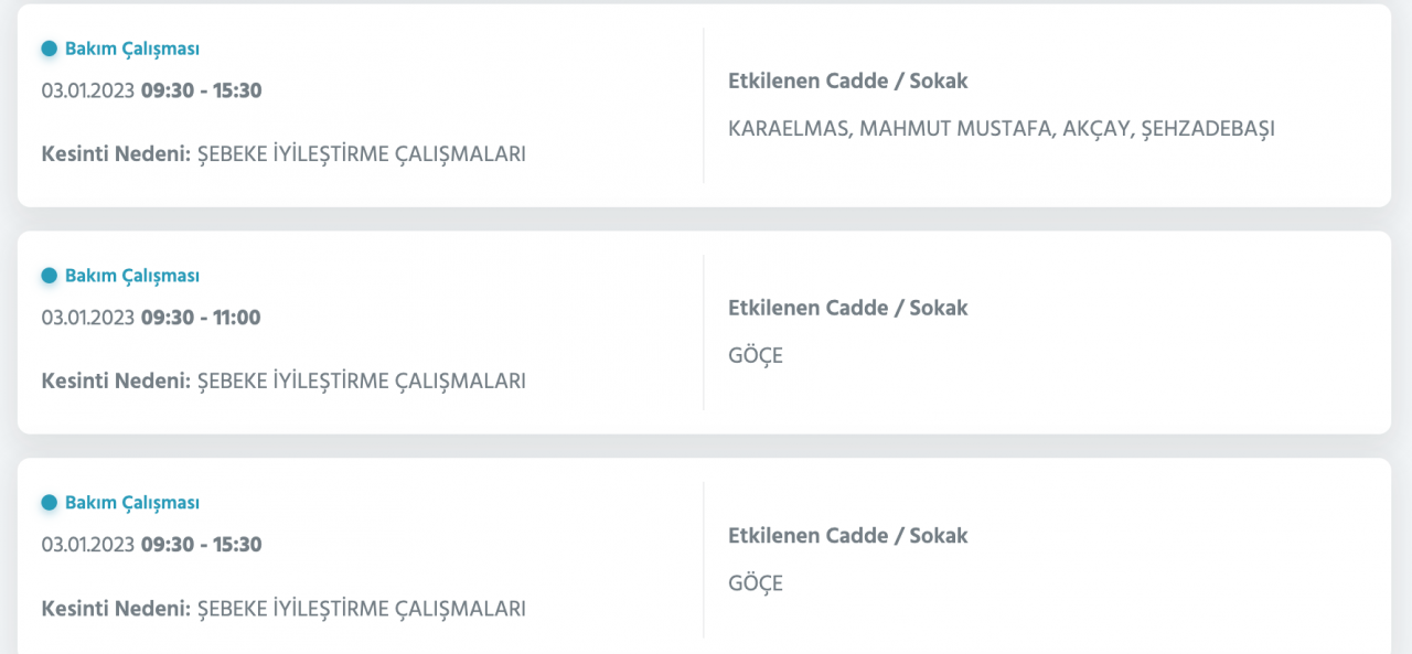 İstanbul’un çok sayıda ilçesinde elektrikler kesilecek (3 OCAK) - Sayfa 32