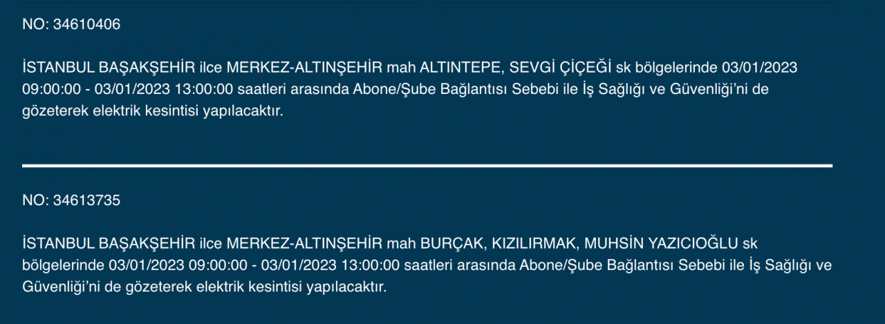 İstanbul’un çok sayıda ilçesinde elektrikler kesilecek (3 OCAK) - Sayfa 6