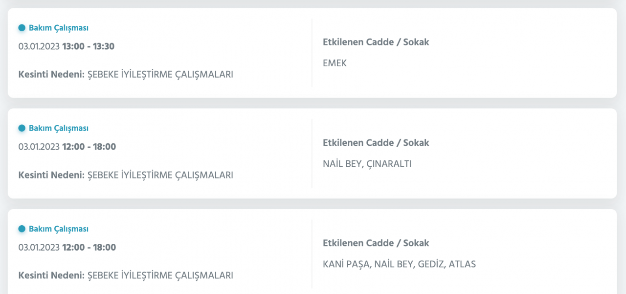 İstanbul’un çok sayıda ilçesinde elektrikler kesilecek (3 OCAK) - Sayfa 29
