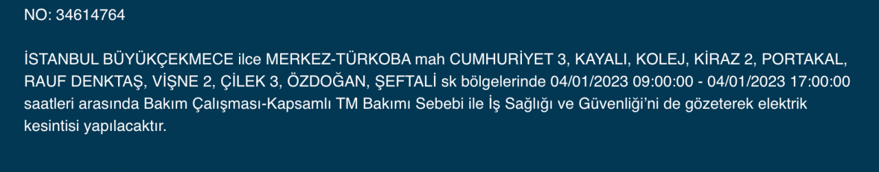 İstanbul’da uzun süreli elektrik kesintisi (4 OCAK) - Sayfa 9
