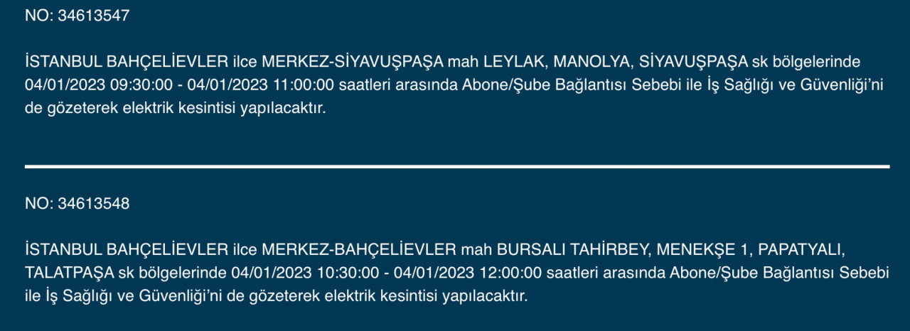İstanbul’da uzun süreli elektrik kesintisi (4 OCAK) - Sayfa 14